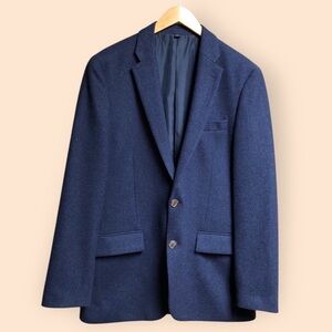 J.Crew NWT Classic Thompson University Blazer Tweed Wool Navy Blue MENS 40R